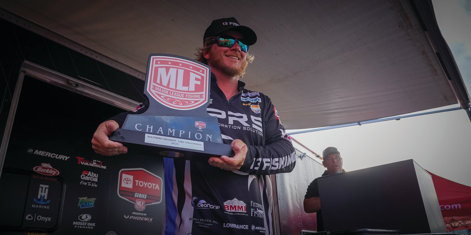 CLEWISTON -- Jessie Mizell of Myaka won the Toyota Series presented by Phoenix Boats Southern Division opener on Lake Okeechobee...Now with six MLF wins to his credit on Lake Okeechobee, Mizell has won over $90,000 in less than 12 months, as he also won last year’s Toyota Series event on the Big O. For this one, Mizell takes home another trophy for a rapidly growing collection, plus $44,000 and qualification to the Toyota Series Championship. .